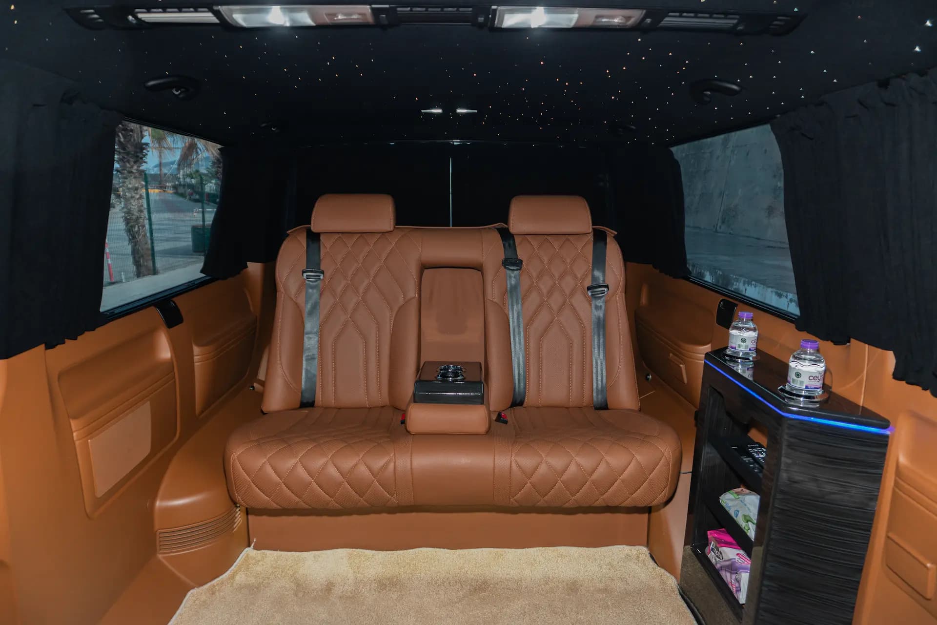 Cognac Diamond Leather Seating